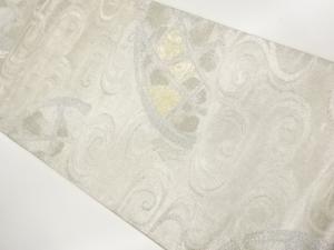 引箔螺鈿観世水に蛇籠模様織出し袋帯